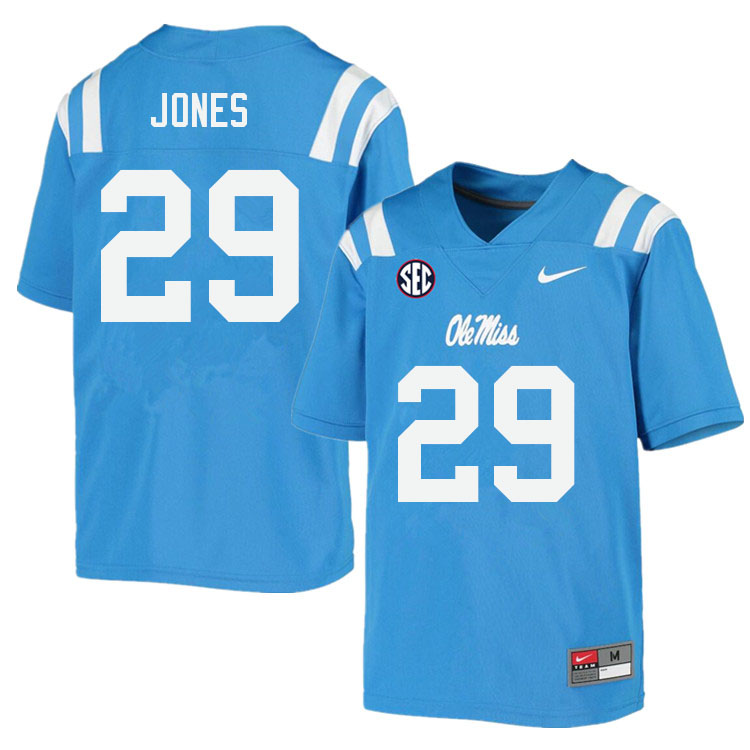 Matt Jones Ole Miss Rebels NCAA Men's Powder Blue #29 Stitched Limited College Football Jersey WDJ8758AK